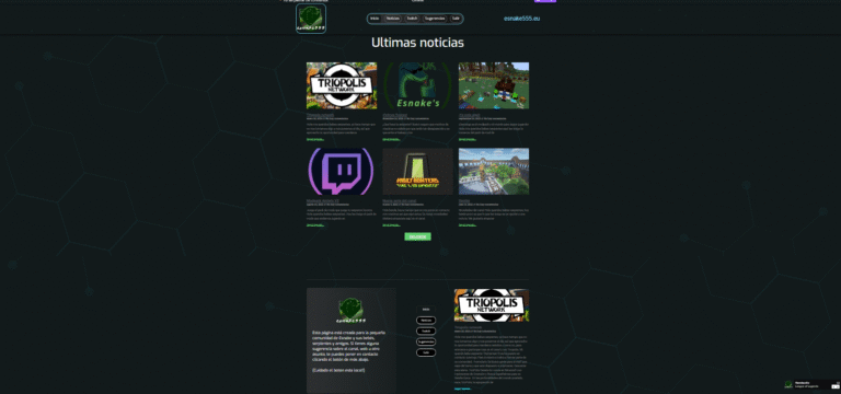 Esnake555 comunidad de gaming y noticias sobre Minecraft en español, con contenido actualizado y en vivo para fans de Minecraft y otros videojuegos.